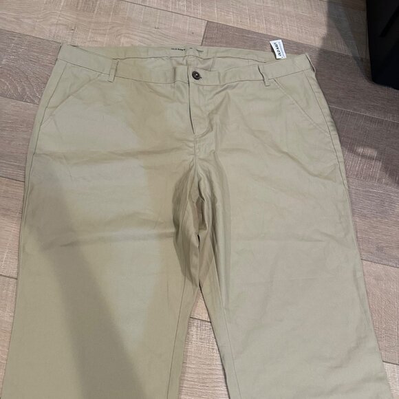 OLD NAVY WOMENS KHAKI PANTS SIZE 20 ADJUSTABLE WAIST NEW SKINNY STRETCH - Picture 3 of 13